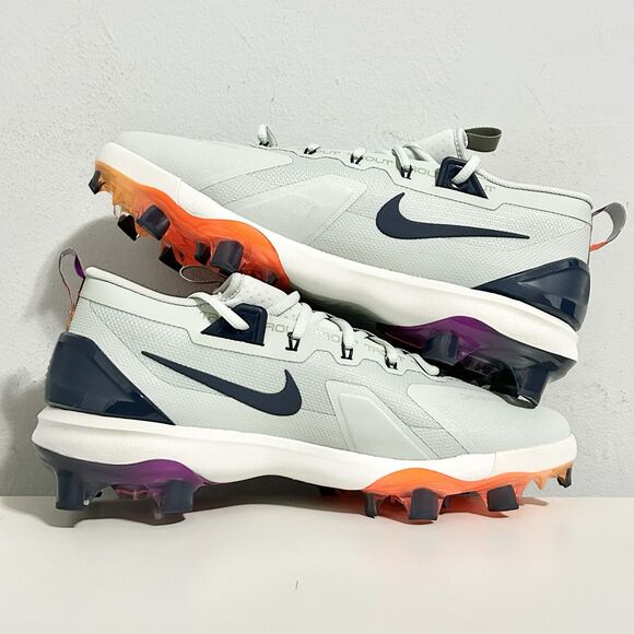 Nike Force Trout 9 Elite MCS “Grey Orange” Men’s Size 11-12.5 Baseball Cleats - Picture 6 of 9